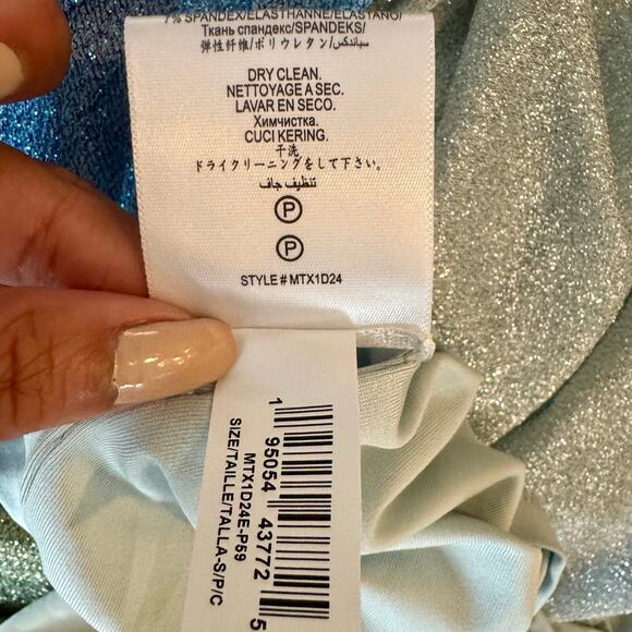 BCBGMAXAZRIA Women's One Shoulder Multi Color Gown Dress size Small Prom Formal - Picture 14 of 16